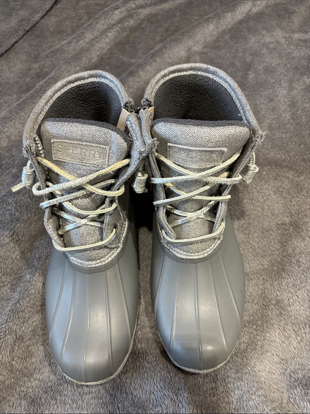 Sperry Women’s Gray Waterproof Duck Boots